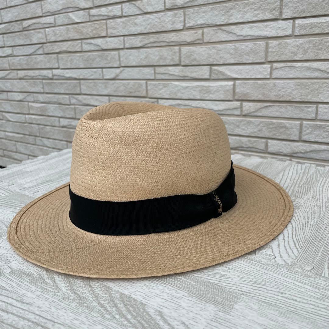ボルサリーノ　パナマハット　58　ナチュラル　イタリア製