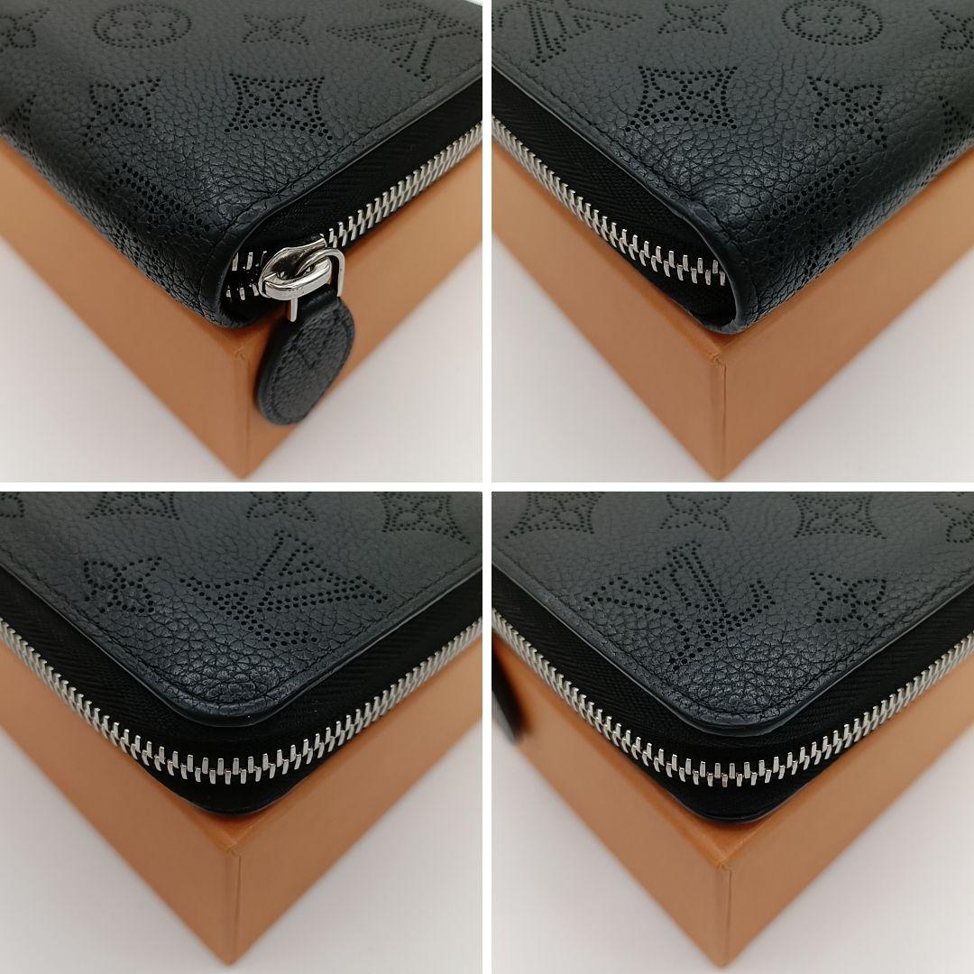 ルイヴィトン　 モノグラム マヒナ　ジッピーウォレット　ブラック
