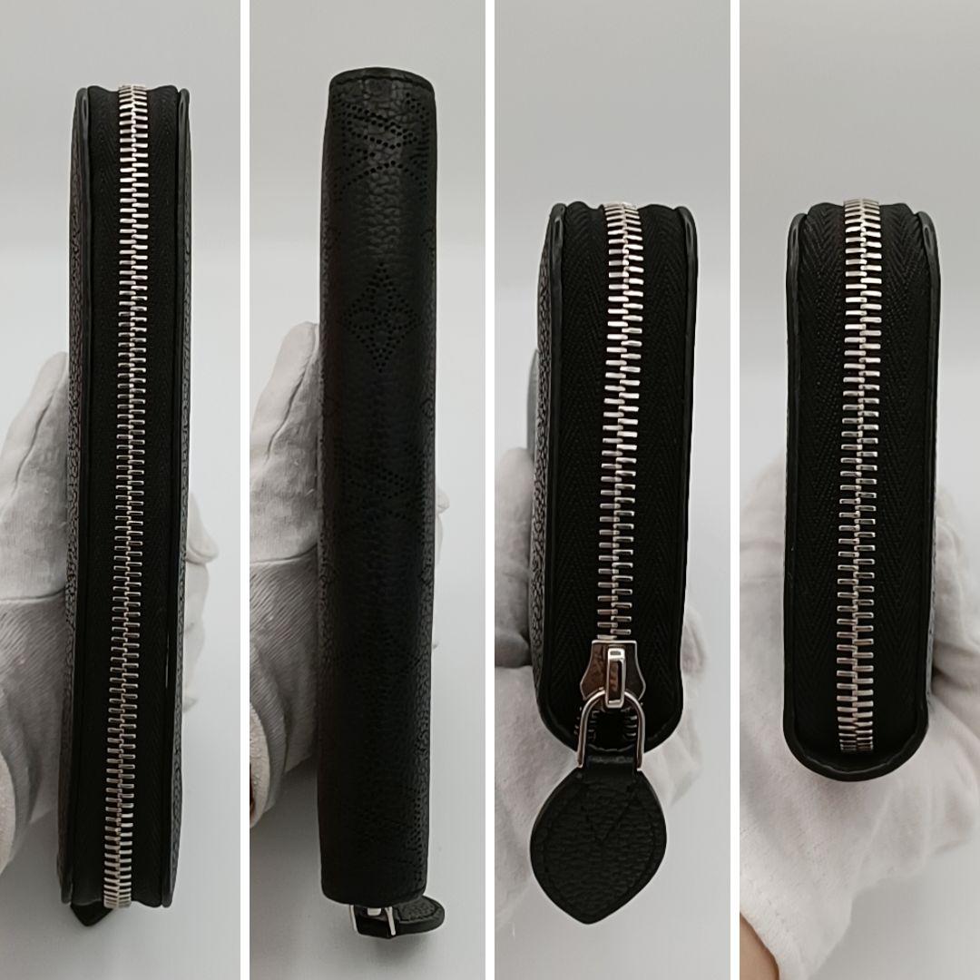 ルイヴィトン　 モノグラム マヒナ　ジッピーウォレット　ブラック