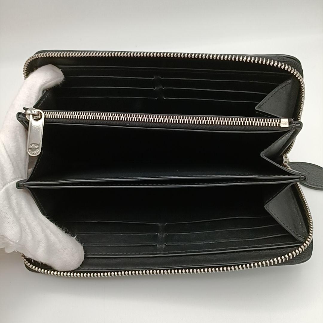 ルイヴィトン　 モノグラム マヒナ　ジッピーウォレット　ブラック