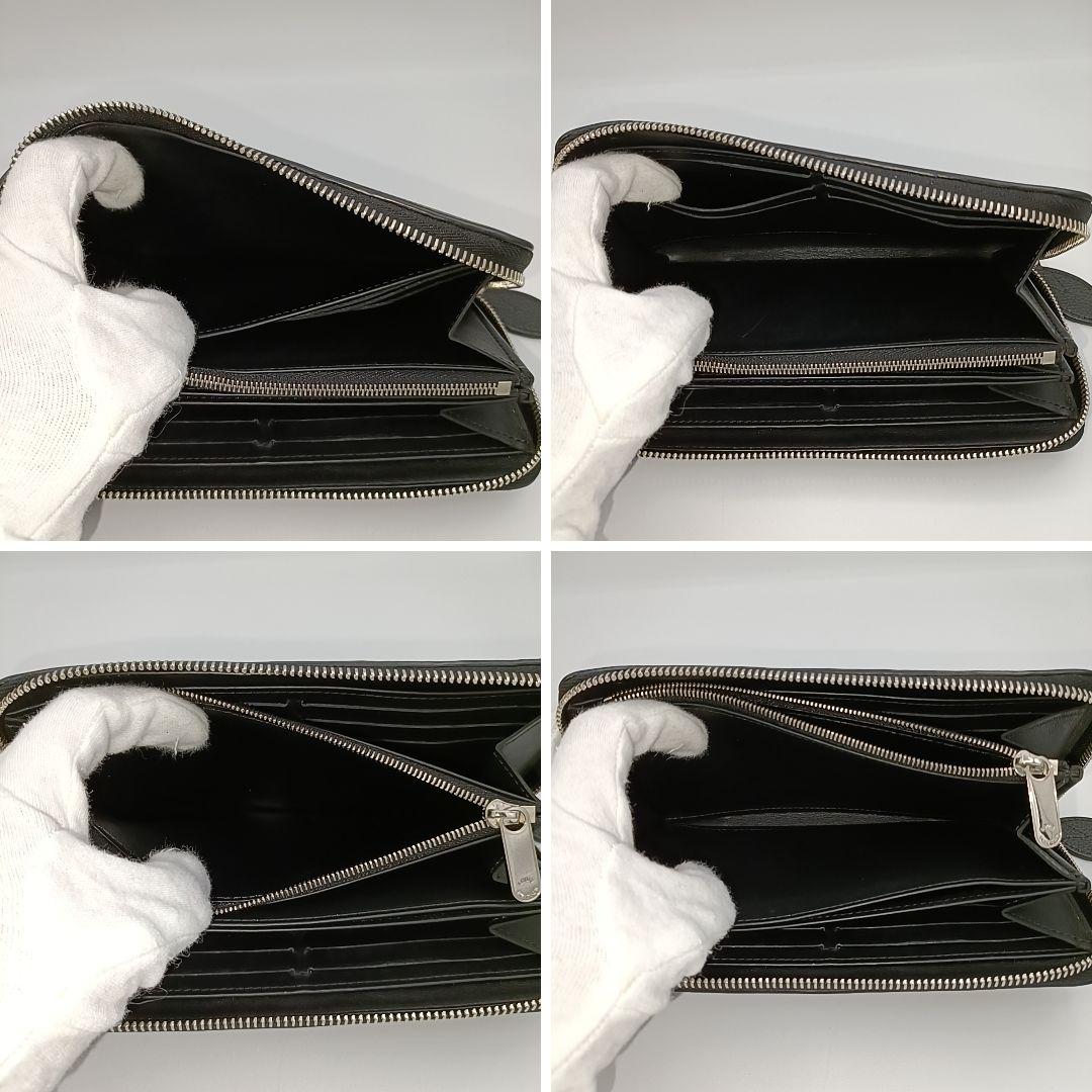 ルイヴィトン　 モノグラム マヒナ　ジッピーウォレット　ブラック