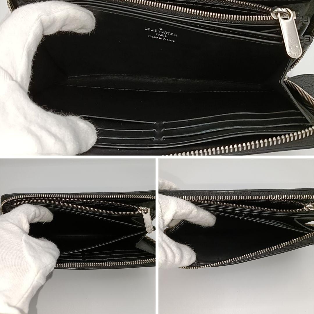 ルイヴィトン　 モノグラム マヒナ　ジッピーウォレット　ブラック