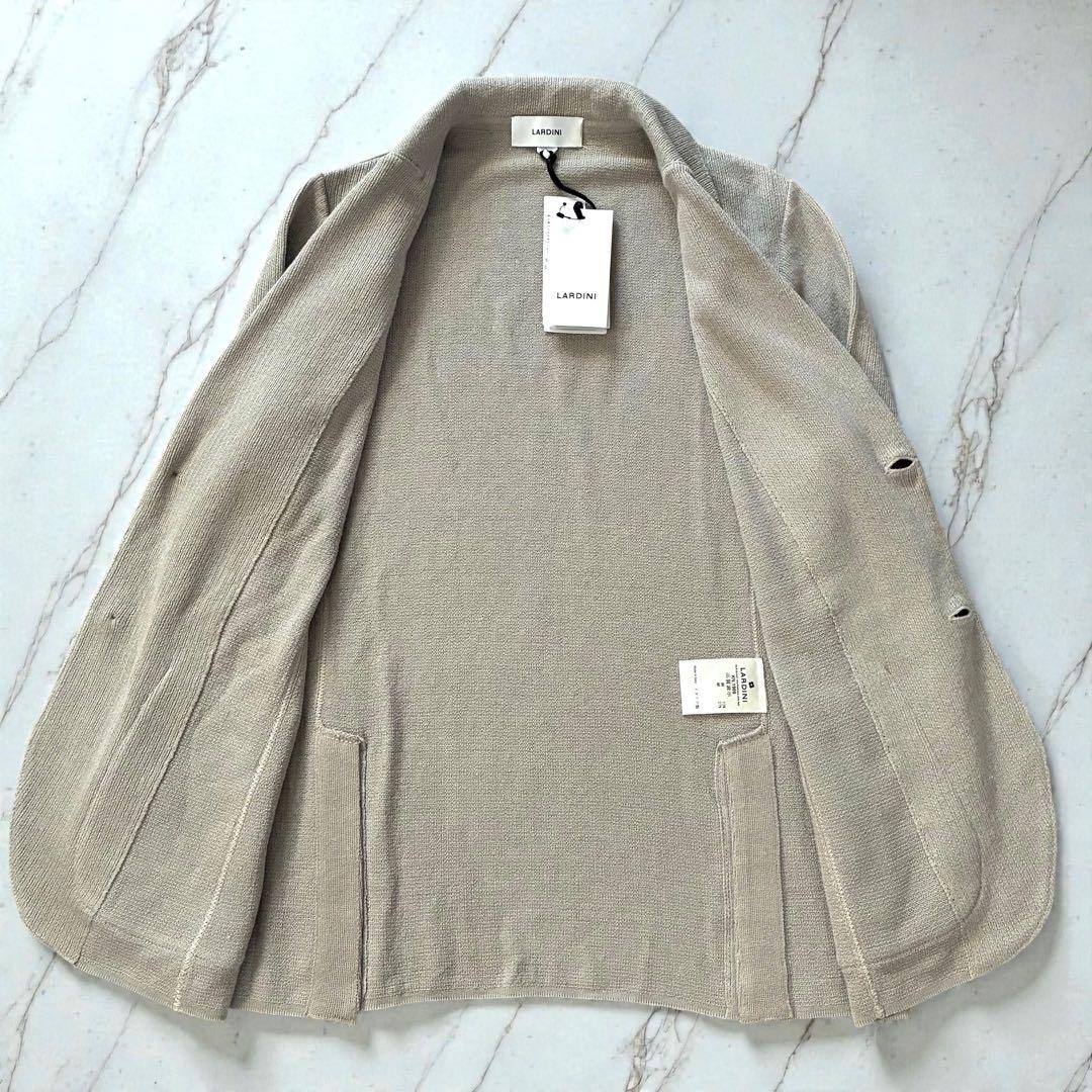 新品未使用 LARDINI 最高級ニットテーラードジャケット 麻綿 現行モデル