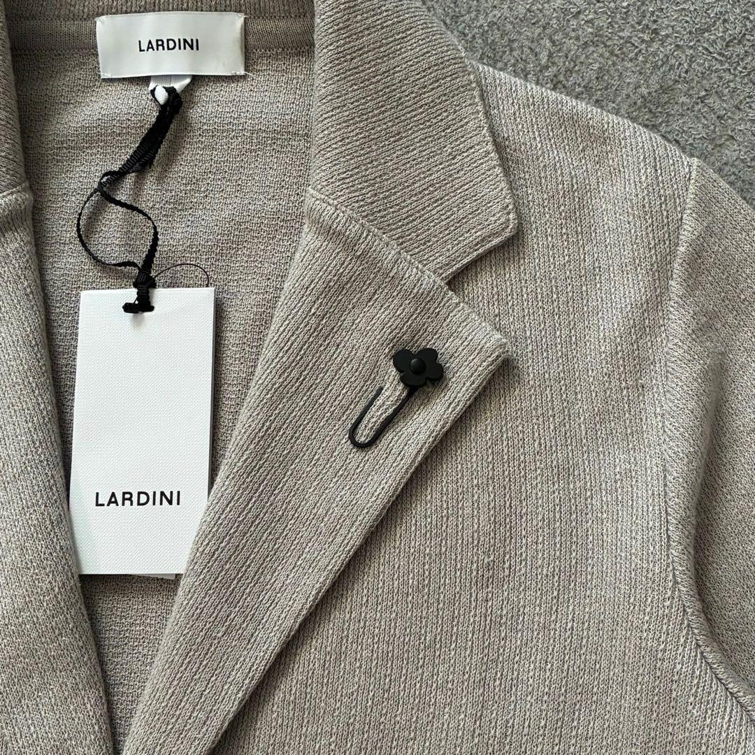 新品未使用 LARDINI 最高級ニットテーラードジャケット 麻綿 現行モデル