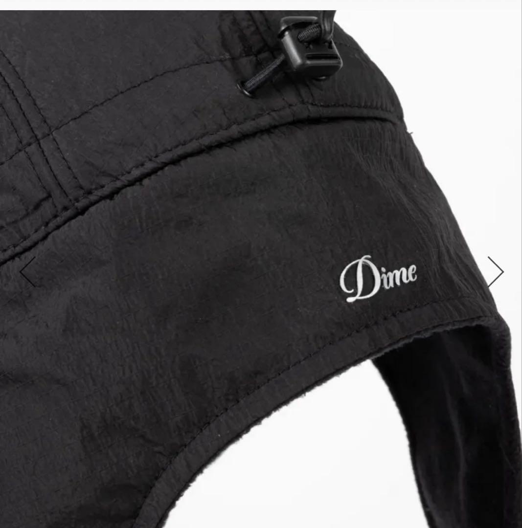 Dime Cursive Earflap Cap / Black ブラック　黒