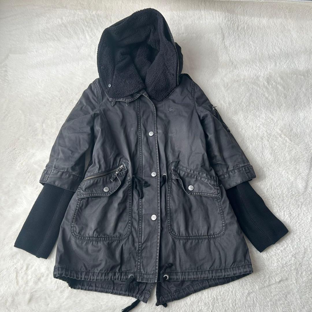 希少✨バーバリーブルーレーベル ミリタリー モッズコート ライナー ホースロゴ