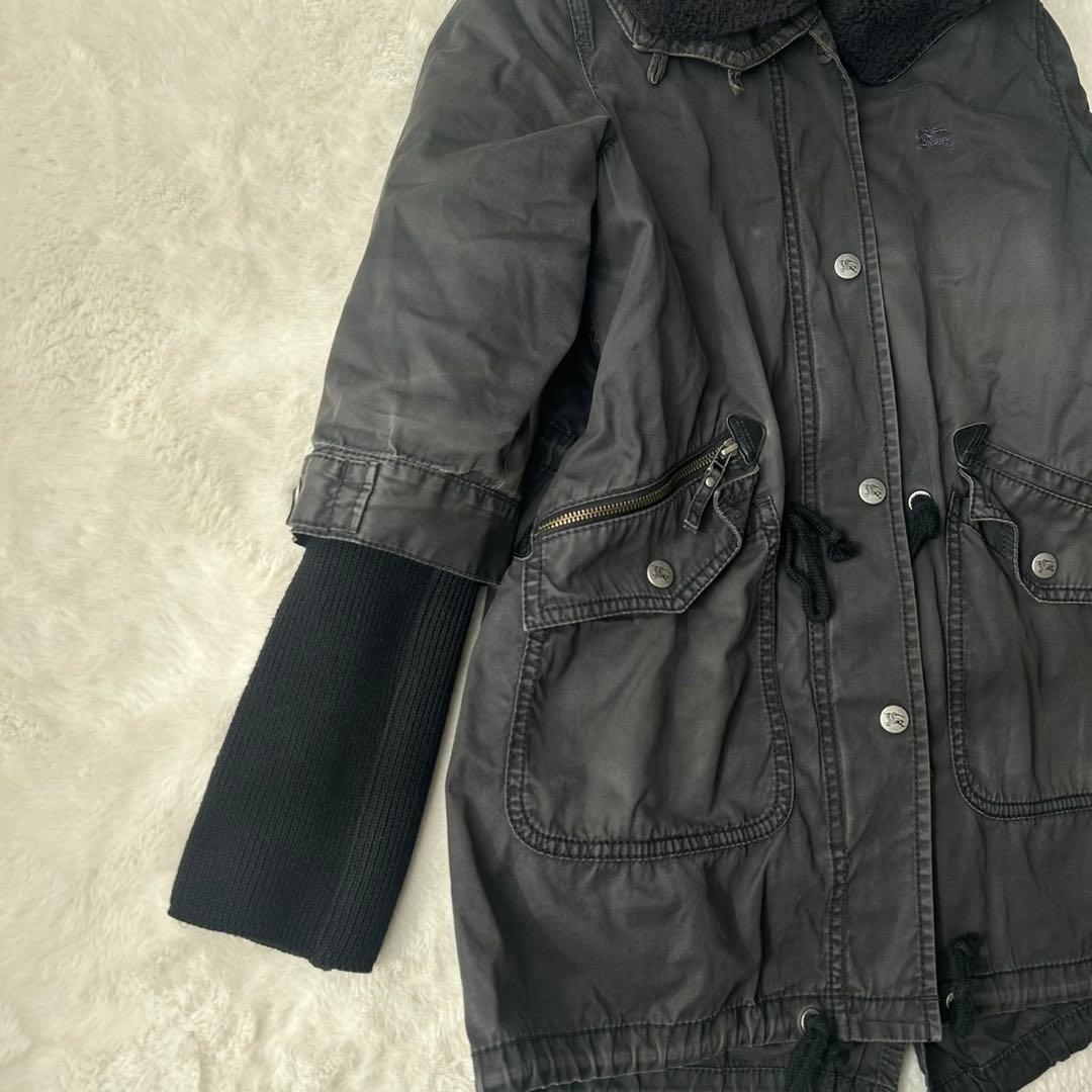 希少✨バーバリーブルーレーベル ミリタリー モッズコート ライナー ホースロゴ