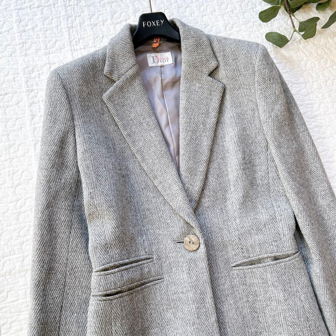 Christian Dior テーラードジャケット ヘリンボーン ウール 上質