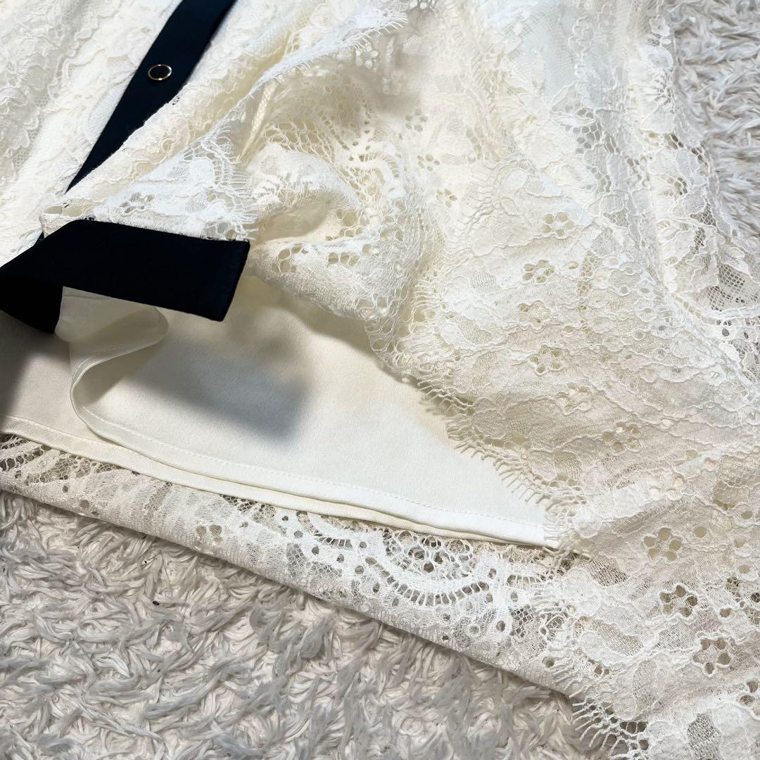 グレースコンチネンタル　コードレースシャツドレス　ボウタイ　2024