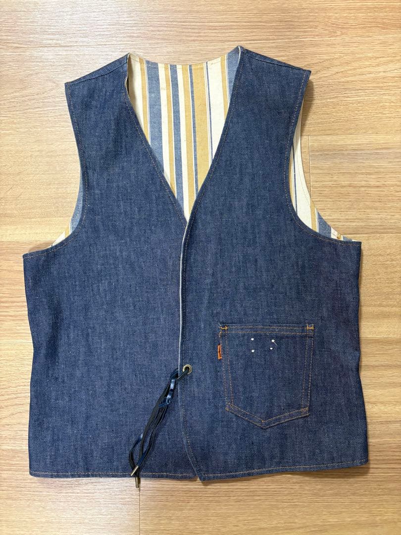 70's Levi's デニム　ベスト　リバーシブル　USA製　オレンジタブ
