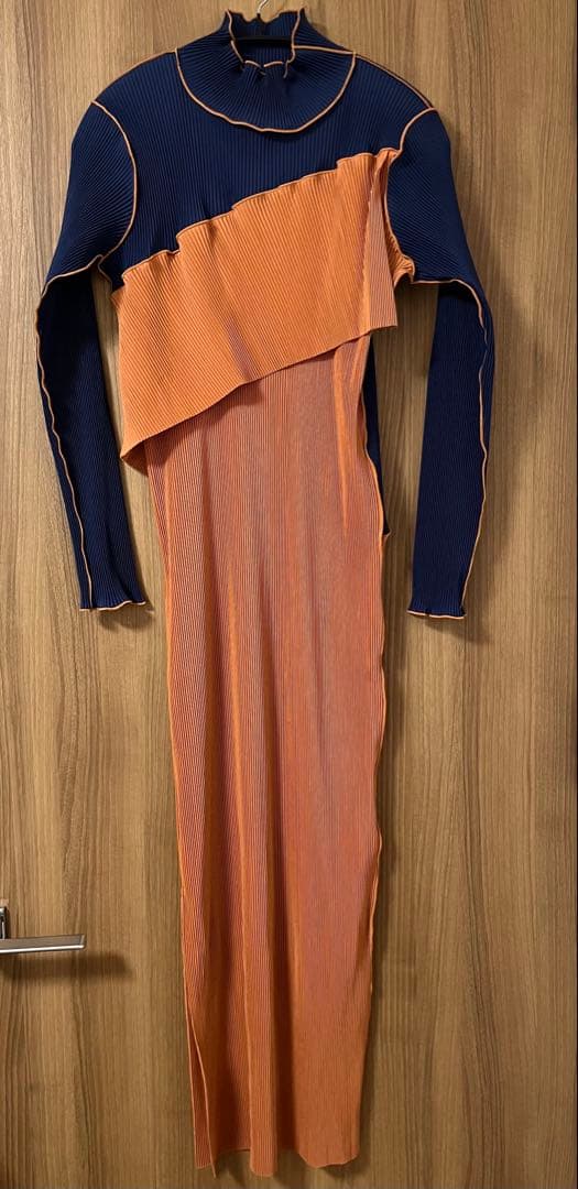 小百合•kotohayokozawa ロングスリーブ ドレス ハイネック