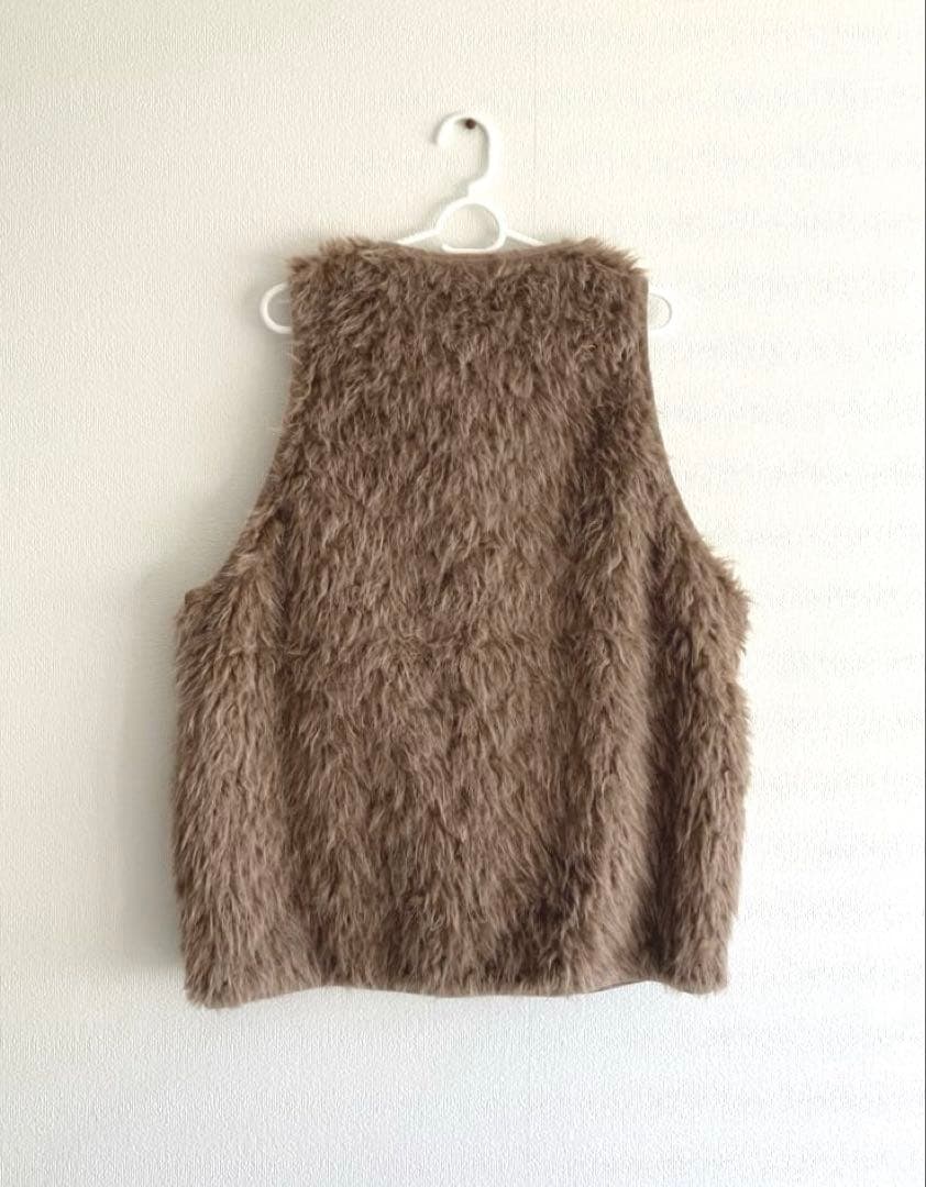 【美品】niko and... アソートファーベスト モカ 完売品✳︎着用1回✳︎