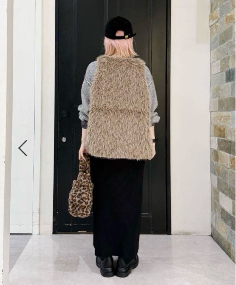 【美品】niko and... アソートファーベスト モカ 完売品✳︎着用1回✳︎