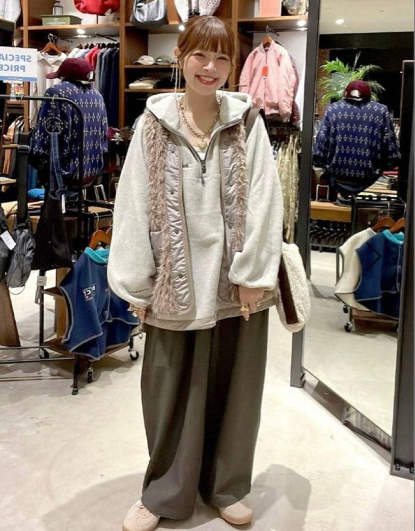 【美品】niko and... アソートファーベスト モカ 完売品✳︎着用1回✳︎