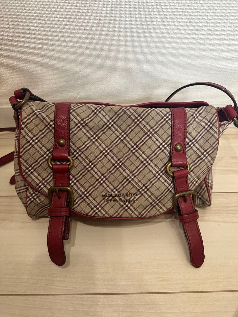 BURBERRY BLUE LABEL ショルダーバッグ 赤チェック