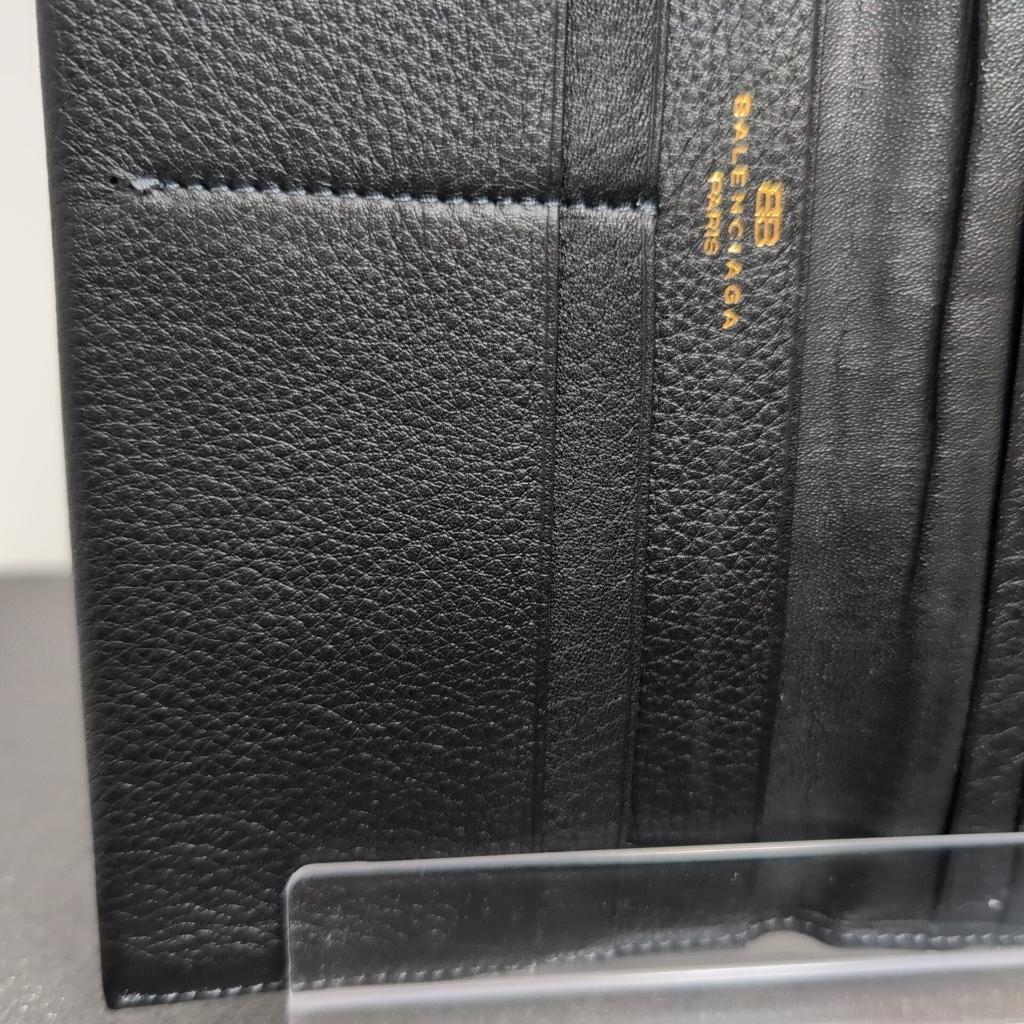 バレンシアガ　長財布　黒　ソフト レザー　本革　BALENCIAGA　札入れ