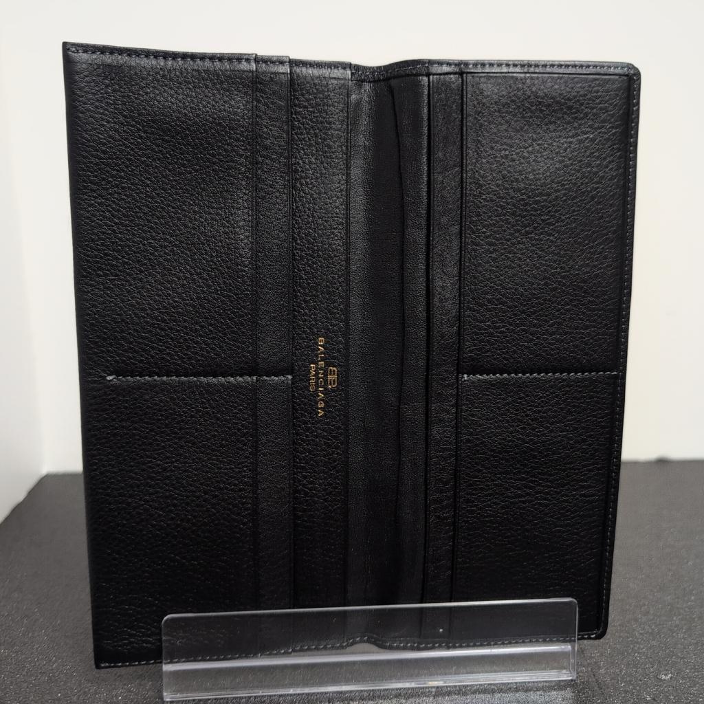 バレンシアガ　長財布　黒　ソフト レザー　本革　BALENCIAGA　札入れ