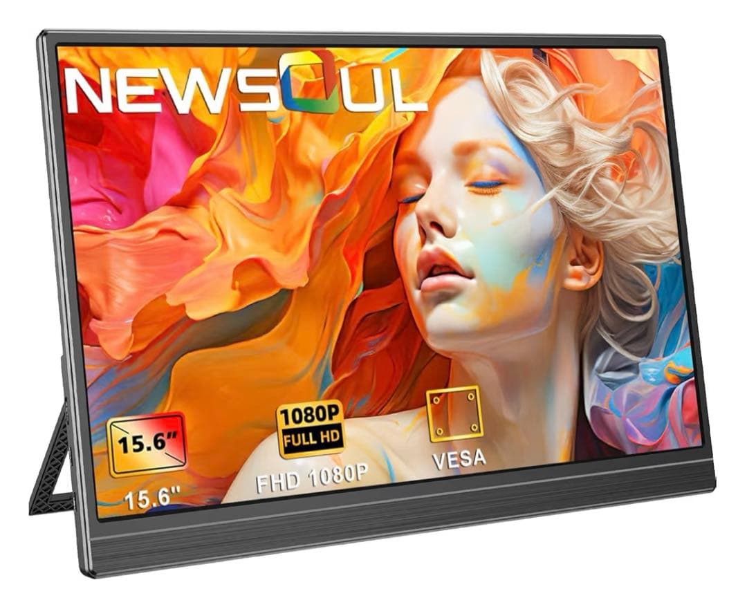 15.6型　モバイルディスプレイ　ポータブルモニター 本体 ケーブル付き