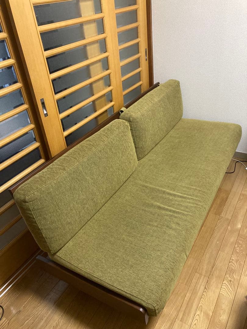 物売り太郎さん専用　　美品 平成家具（国産）3人掛けソファ オットマン別売