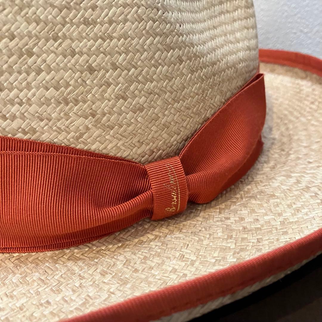 ほぼ新品★ ボルサリーノ　麦わら帽子