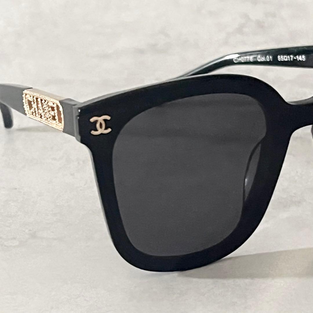 CHANEL サングラス　ココマーク　サイドロゴ　ケース付き