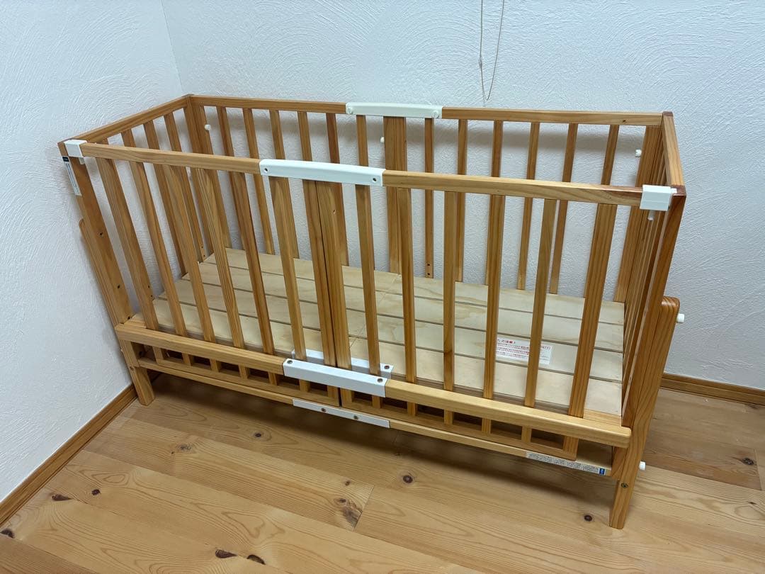 そいねーるⅢ 木製ベビーベッド マットレス付き