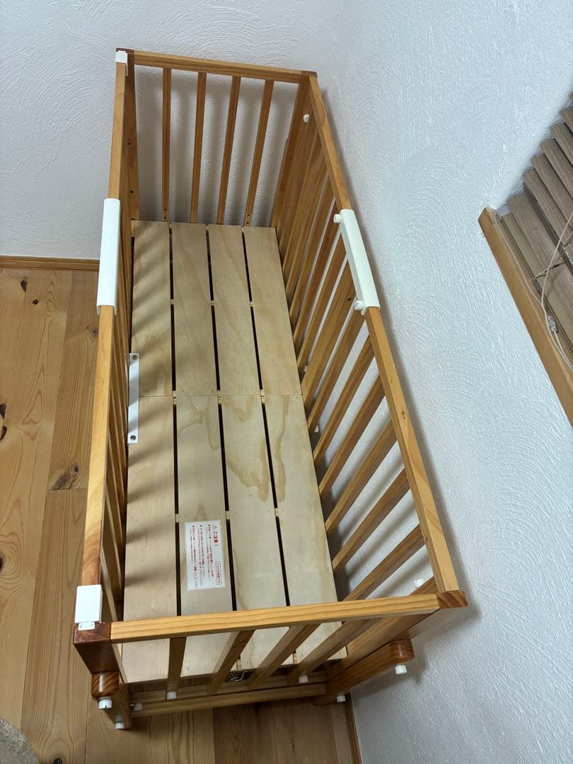 そいねーるⅢ 木製ベビーベッド マットレス付き