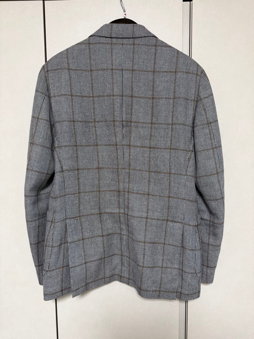 LARDINI グレー チェック テーラードジャケット