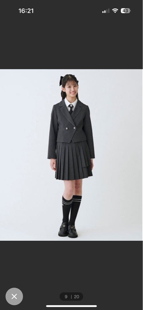 mezzo piano junior卒服 ジャケットスカートネクタイサイズ160