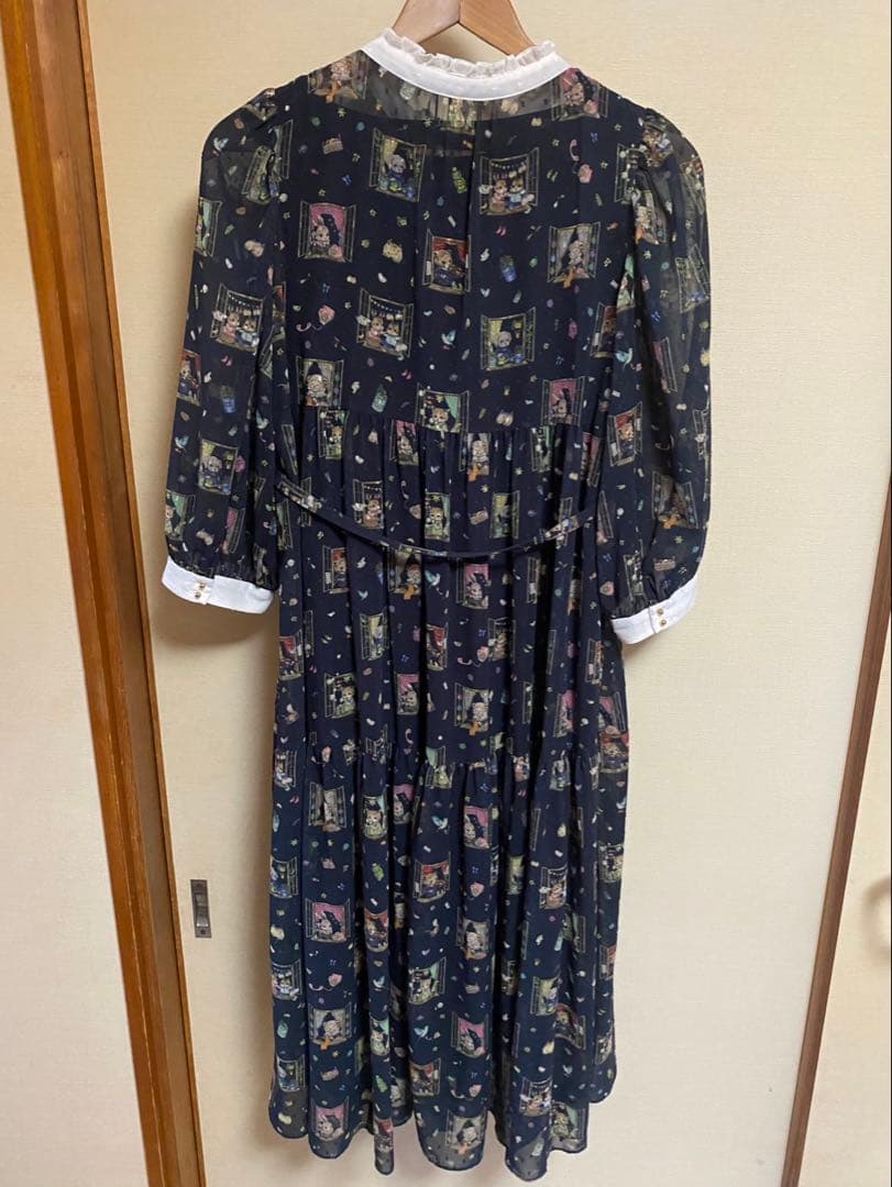 yukiemon おはよう柄 ロングワンピース