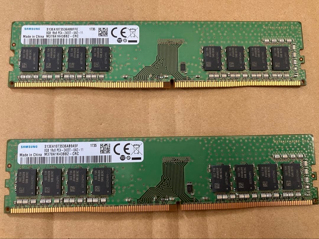 Samsung DDR4 8GB メモリー 2400MHz 2枚(16GB)