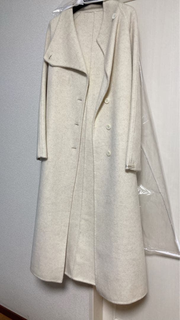ウールコート スタンドカラーロングコート