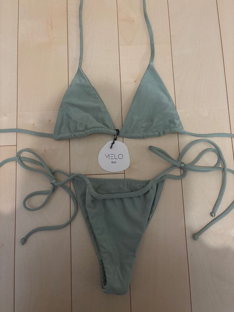 MELO BIKINI トライアングルビキニ　オリーブグリーンXS