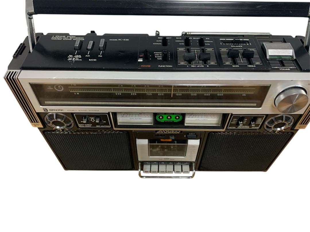 昭和レトロ Victorビクター ラジカセ　RC-838 ラジカセ　ラジオ 美品