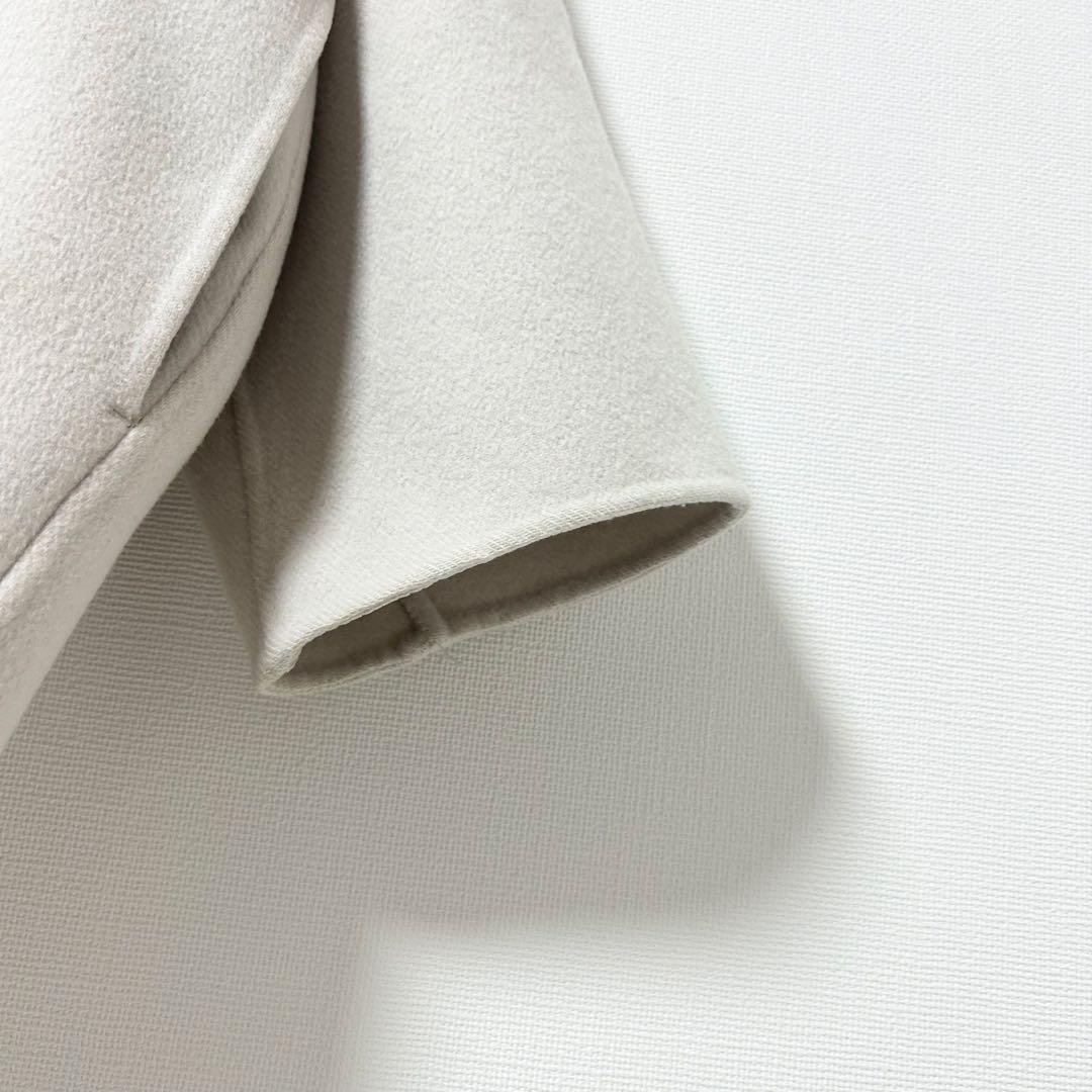 ebure super120 ダブルビーバーダブルオーバーコート　オフホワイト