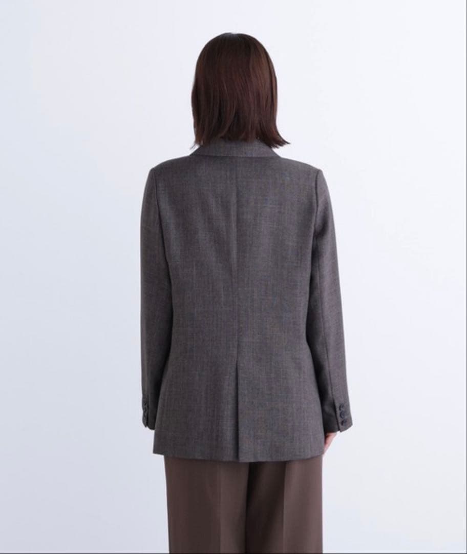 naturalbeautybasic シャークスキン ダブルブレストジャケット