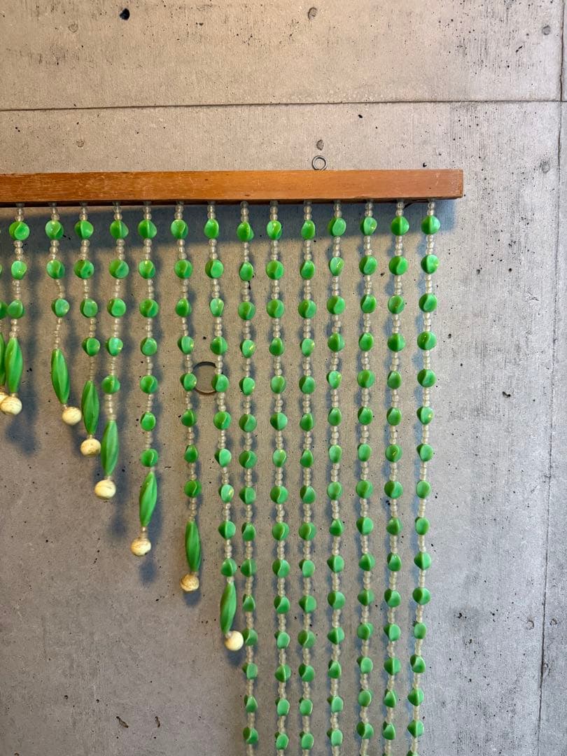 希少　緑のビーズカーテン