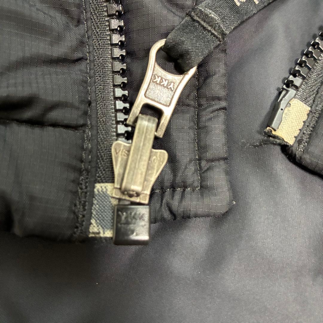 希少 ノースフェイス ヌプシダウンジャケット 1番人気 センターロゴ ブラック