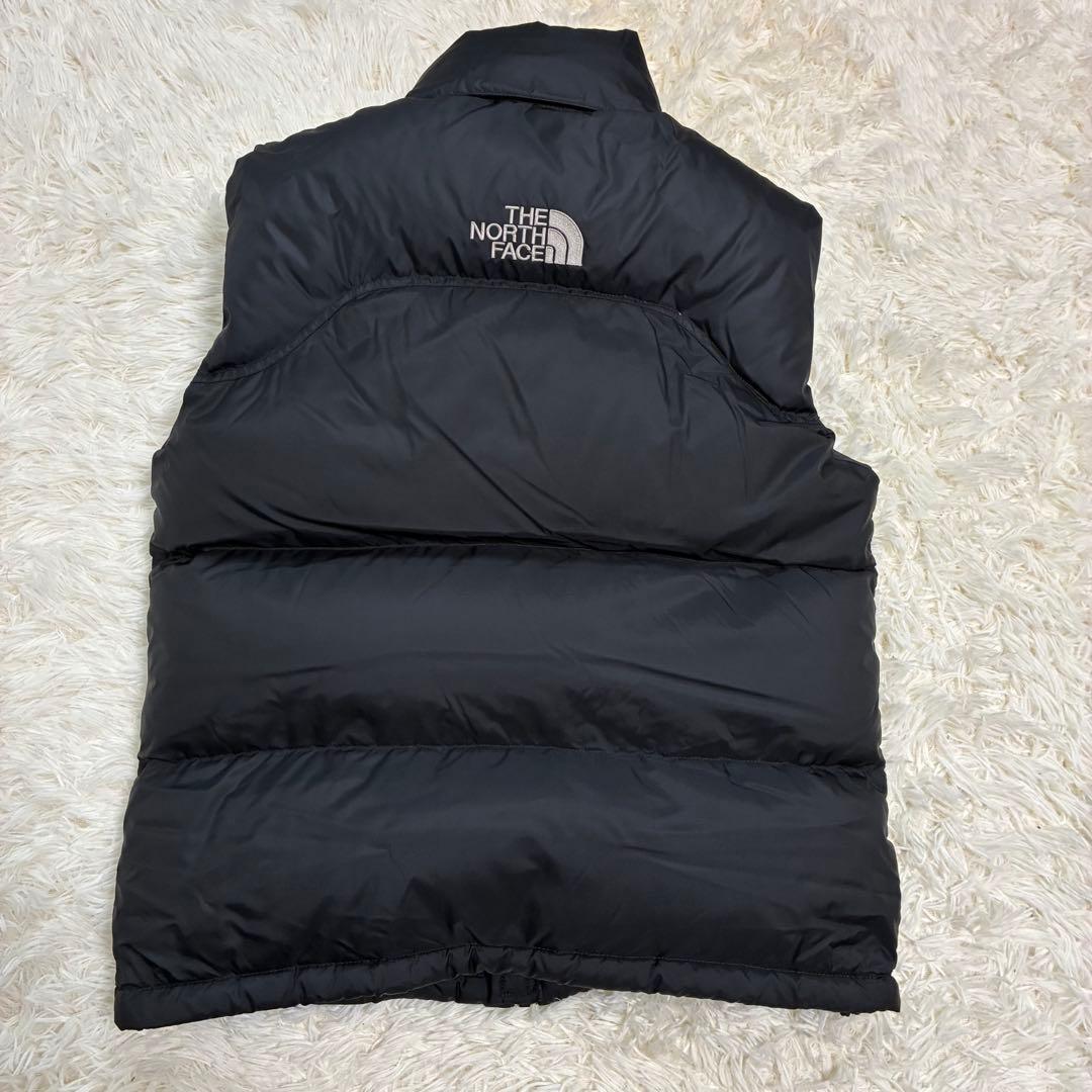 希少 ノースフェイス ヌプシダウンジャケット 1番人気 センターロゴ ブラック