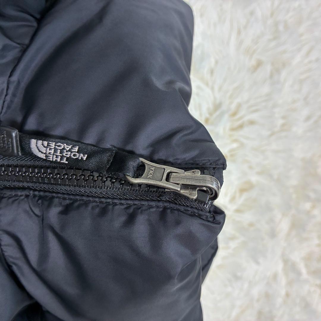 希少 ノースフェイス ヌプシダウンジャケット 1番人気 センターロゴ ブラック