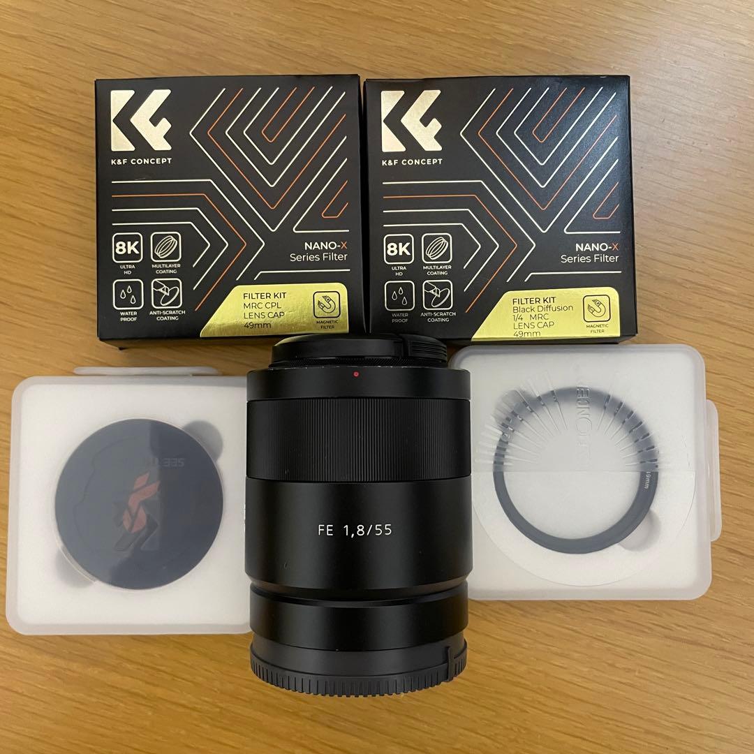 【フィルター付き】Sony Sonnar FE 55mm F1.8 ZA レンズ