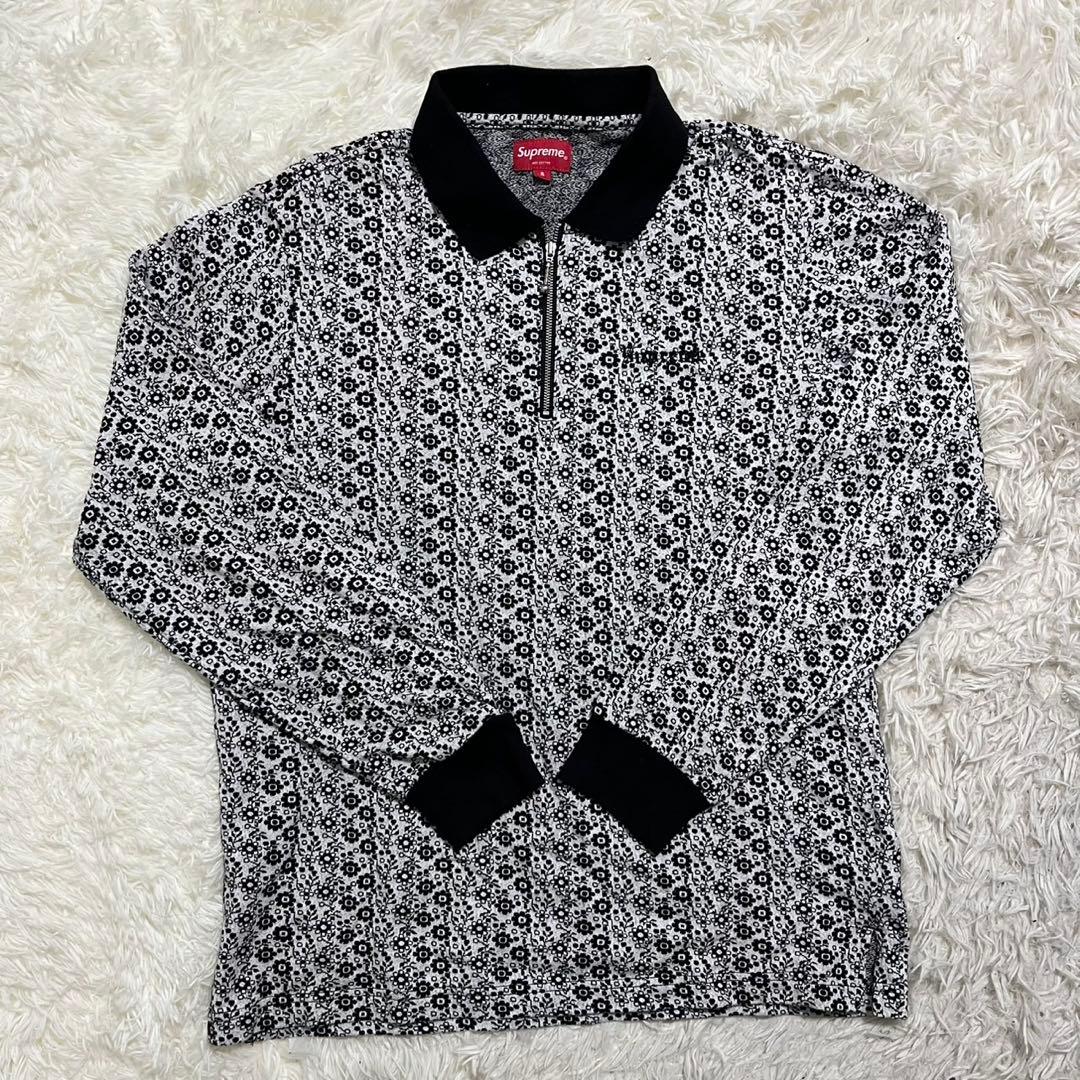 supreme 18aw フラワー　ハーフジップ　ニット