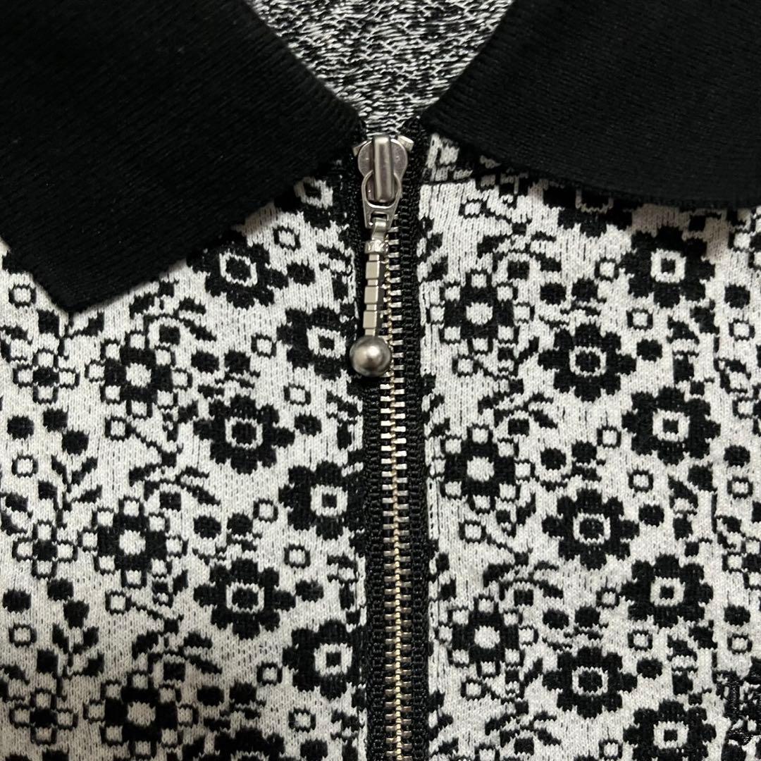 supreme 18aw フラワー　ハーフジップ　ニット