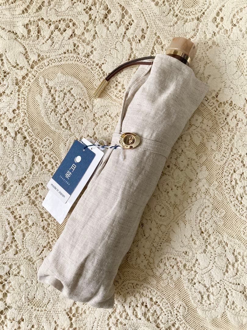 最終価格　新品　TUKISOU月装ツキソウ　高級麻100%UV加工日傘　和装にも