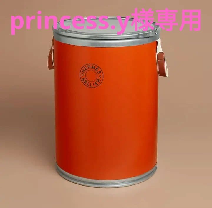 princess.y エルメス サドルボックス 馬具缶 オレンジＬ