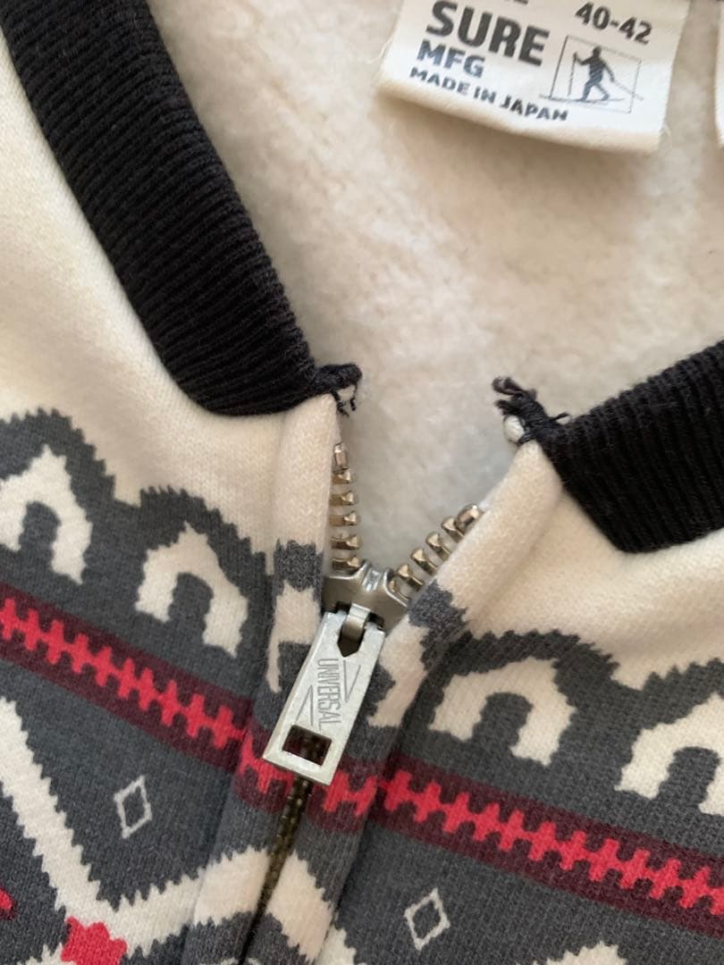 TCB SURE XX DEVELOPMENT 雪柄ジップアップスウェット