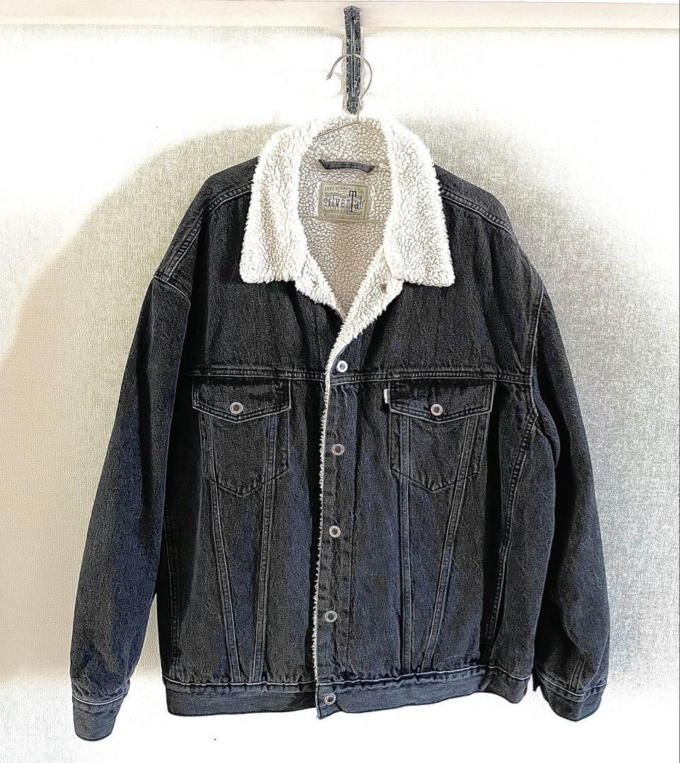 Levi＇s/SILVERTAB(TM) デニムボアジャケット ブラック