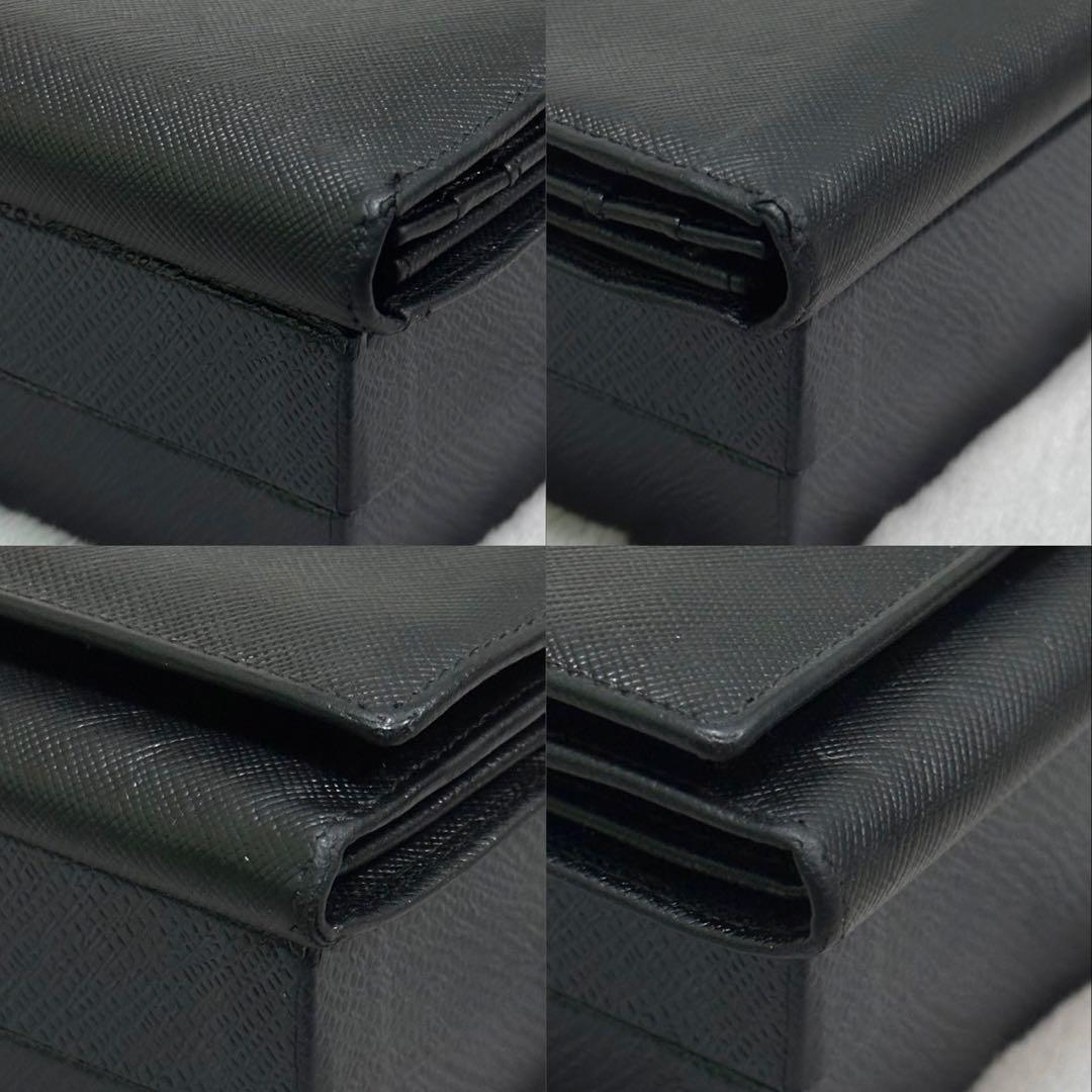 PRADA プラダ　長財布　三角ロゴ　サフィアーノレザー　ブラック