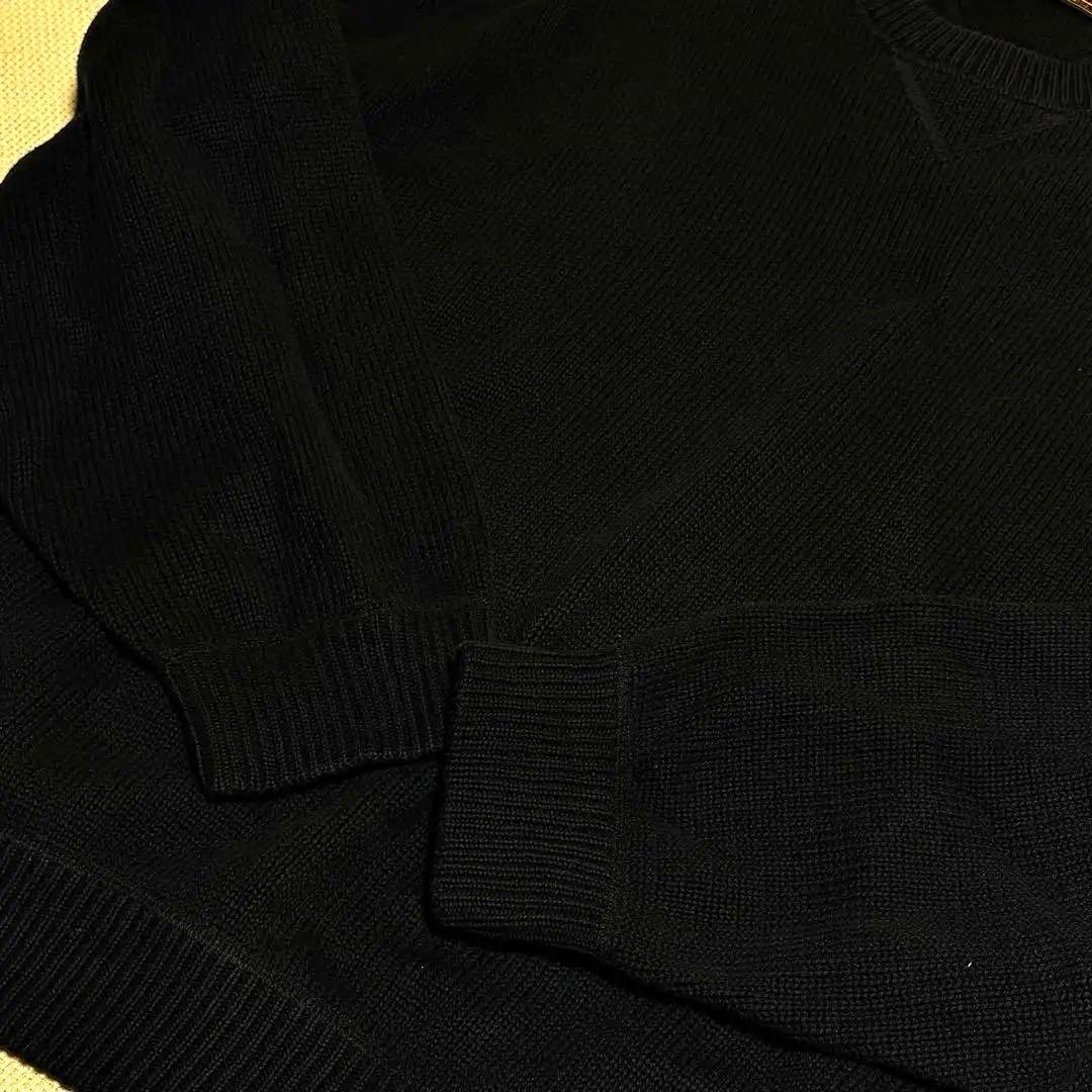 古着 80's エディーバウアー コットンニット リブニット セーター 黒タグ