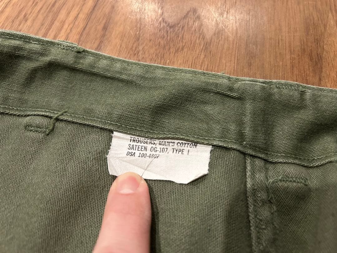 60‘s U.S.ARMY OG-107 ベイカーパンツ W30 L31